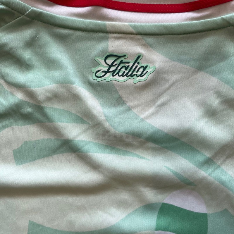 Adidas Italy FIGC Mens Pre-Match Jersey Glow Mint Green XL JF0604 New gallery