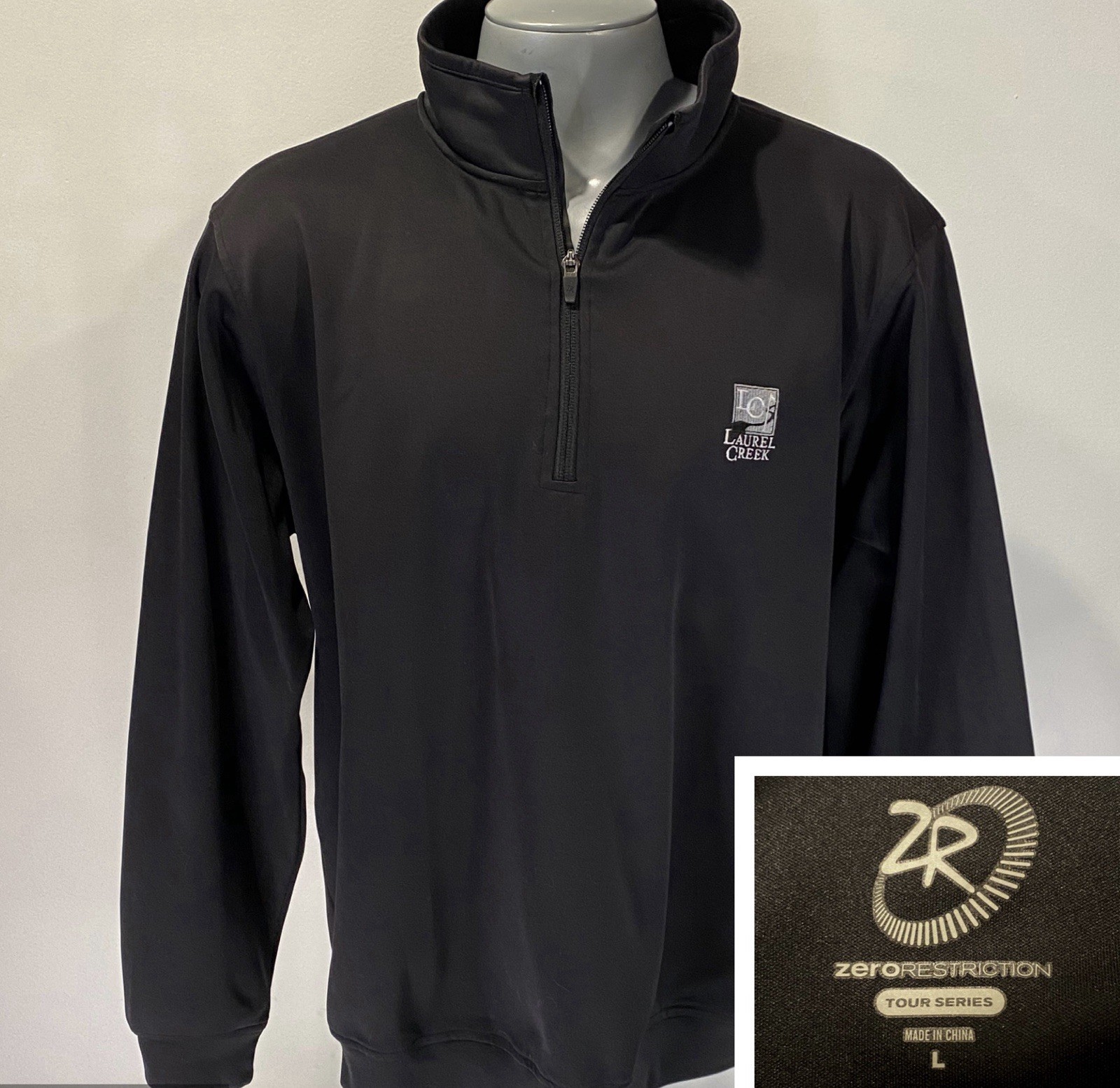Zero Restriction Tour Series 1/4 Zip Golf Shirt L Large Performance Laurel Creek gallery