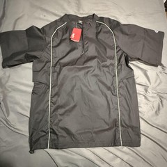 Rawlings Shirt Mens M Black 1/4 Zip Short Sleeve Dynamic Fit System Baseball