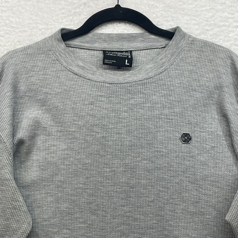 Southpole Shirt Mens Large Gray Thermal Waffle Knit Authentic Collection Grunge gallery
