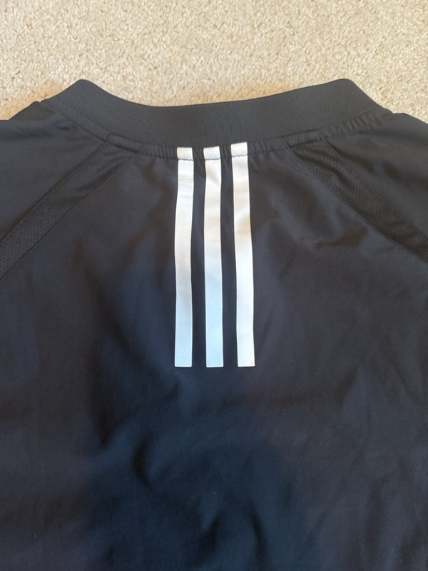 Adidas Mens M Black Quarter Zip Short Sleeve Training Shirt Athletic Top Sports gallery