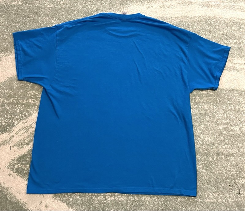 Glidan Dry Blend Tee Shirt Top Crew Neck Short Sleeve Blue Turquoise Mens 2XL gallery