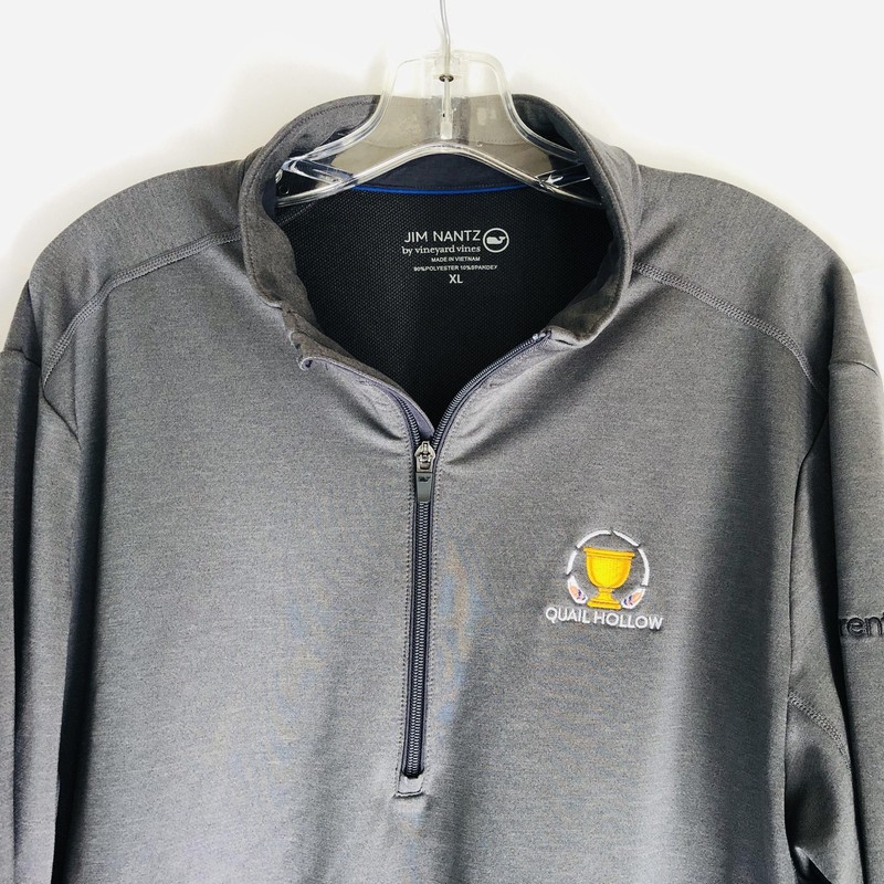 Vineyard Vines Jim Nantz Pullover Mens XL 1/4 Zip Quail Hollow Golf Lightweight gallery