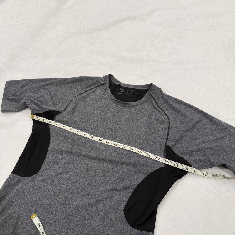 SECOND SKIN Quatroflx High Gauge Compression Shirt Men's XL Grey/Black Athletic gallery