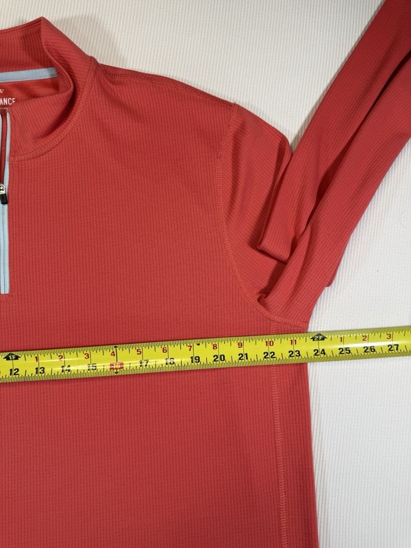 J Crew Performance 1/4 Zip Pullover Mens XL Coral Golf Athletic Shirt gallery