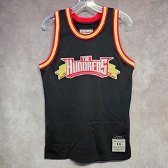 NWT Mitchell & Ness x The Hundreds Black Atom Bomb Art Basketball Jersey S $150
