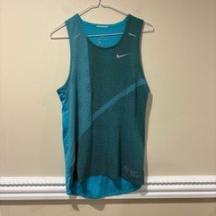 Nike Rise 365 Running Dri-Fit Men’s Striped Sleeveless Tank Blue/Green Size S