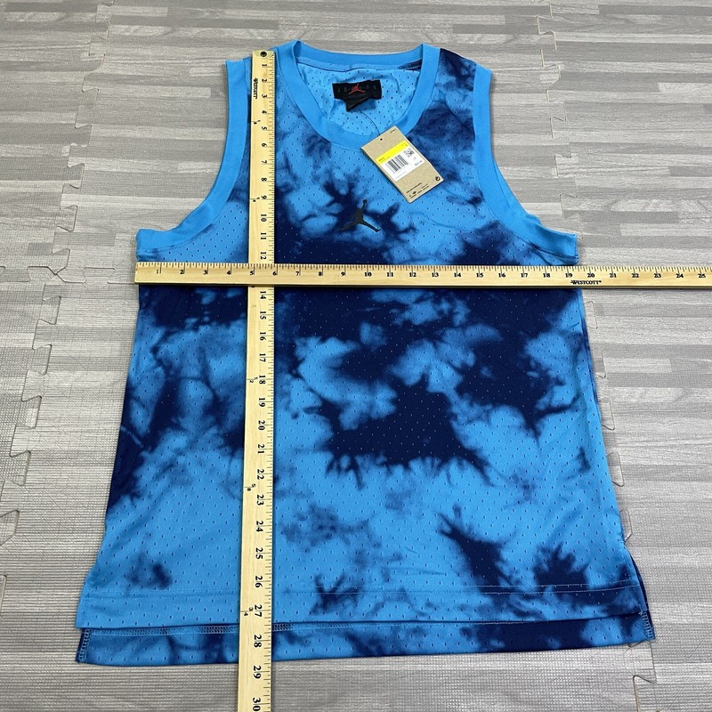 Nike Jordan Dri-FIT Sport Breakfast Club Jersey Mens S DZ0565 Blue Tie-Dye $55 gallery