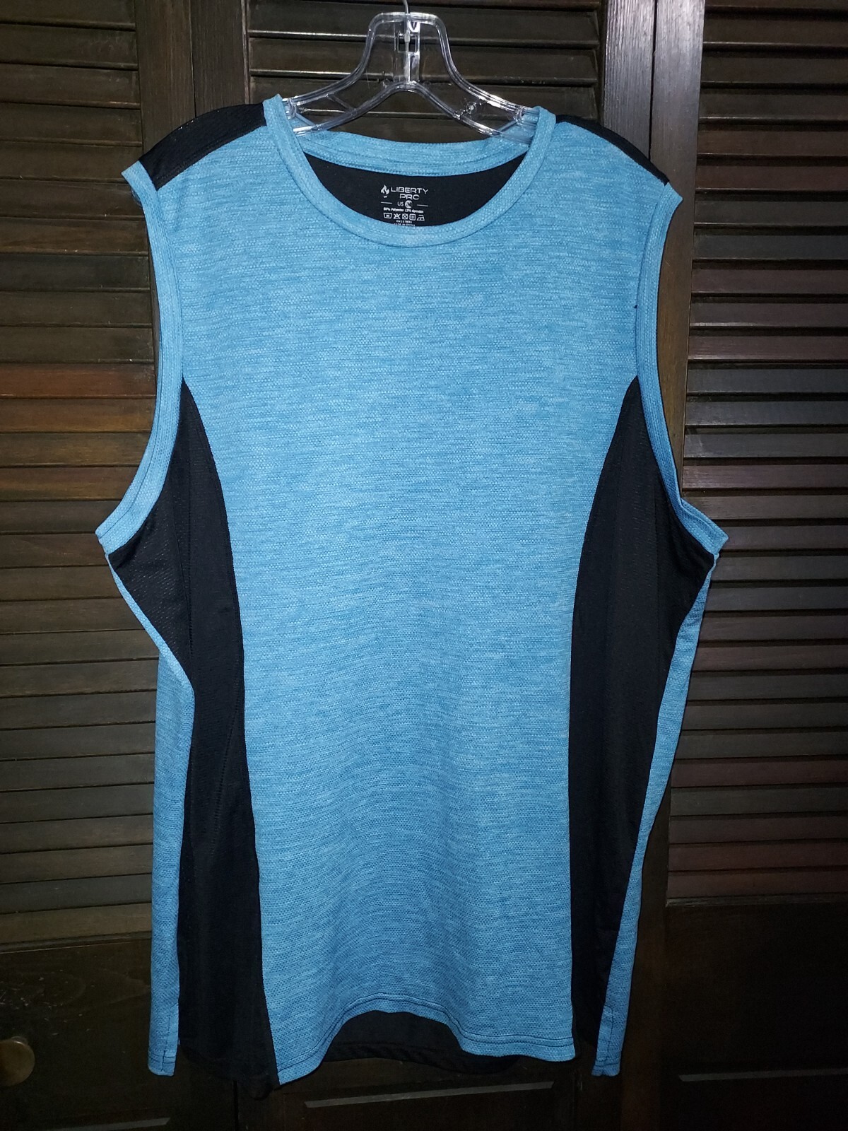 Liberty Pro Men's Blue Black Sleeveless Gym Workout Shirt Sz 2XL gallery