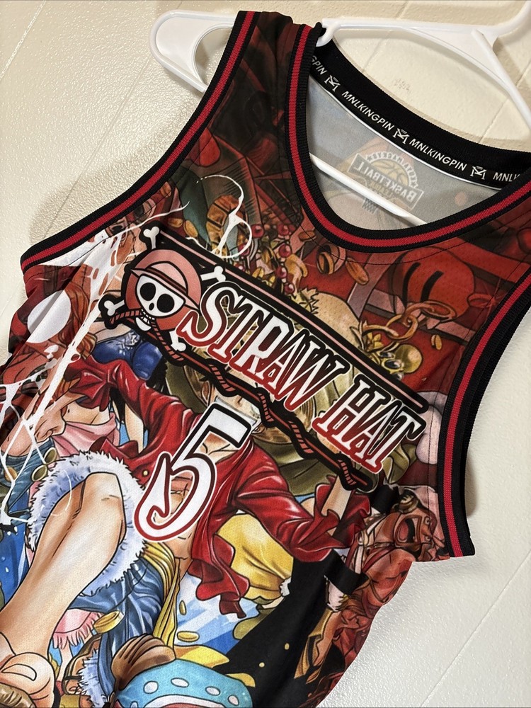 MNLKINGPIN ONE PIECE AOP BASKETBALL JERSEY SIZE MEDIUM Bautista #5