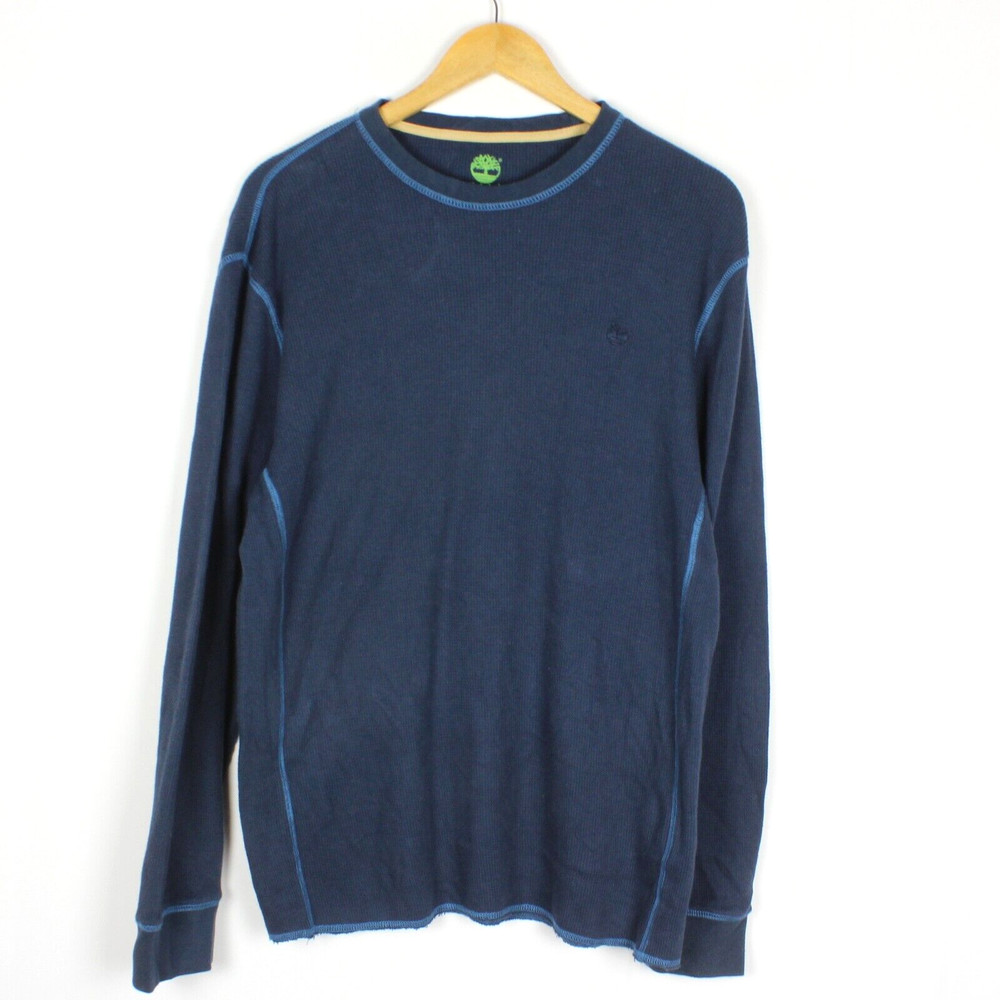 TIMBERLAND Men's Activewear Size M Blue Cotton Pullover 100% Cotton