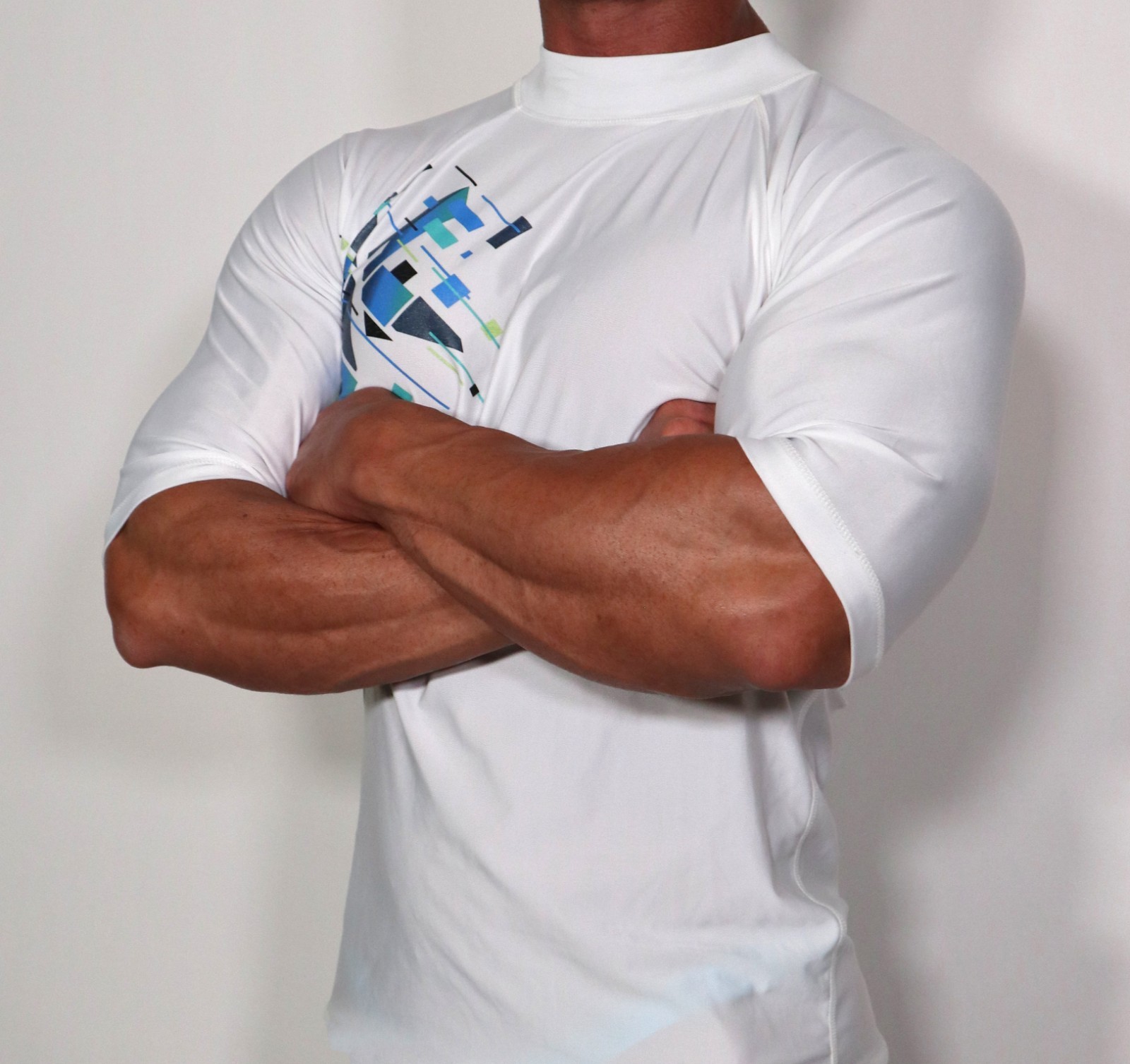 MEN'S WHITE ATHLETIC POLYESTER SHIRT (ADULT XXL) gallery