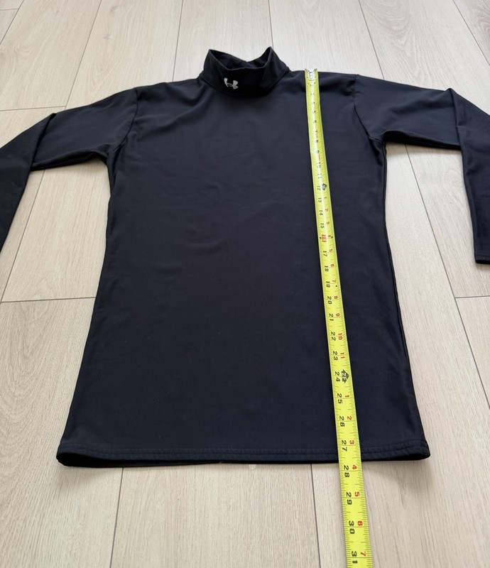 Under Armour Men's Long Sleeve Mock Neck Compression Black XL Stretch T-Shirt gallery