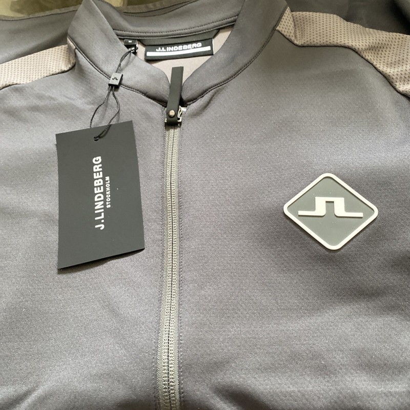 J. Lindeberg Men's Castor Mid Layer Jacket AMJS06693 U221 Ash Gray Medium NEW gallery