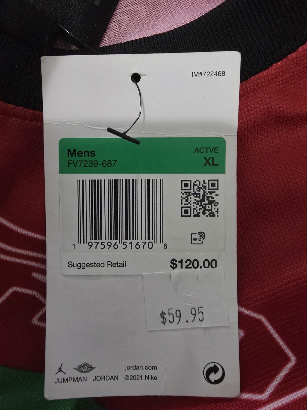 Jordan Nike MVP Flight Printed Long Sleeve Motocross FV7239-687 Men Size XL gallery