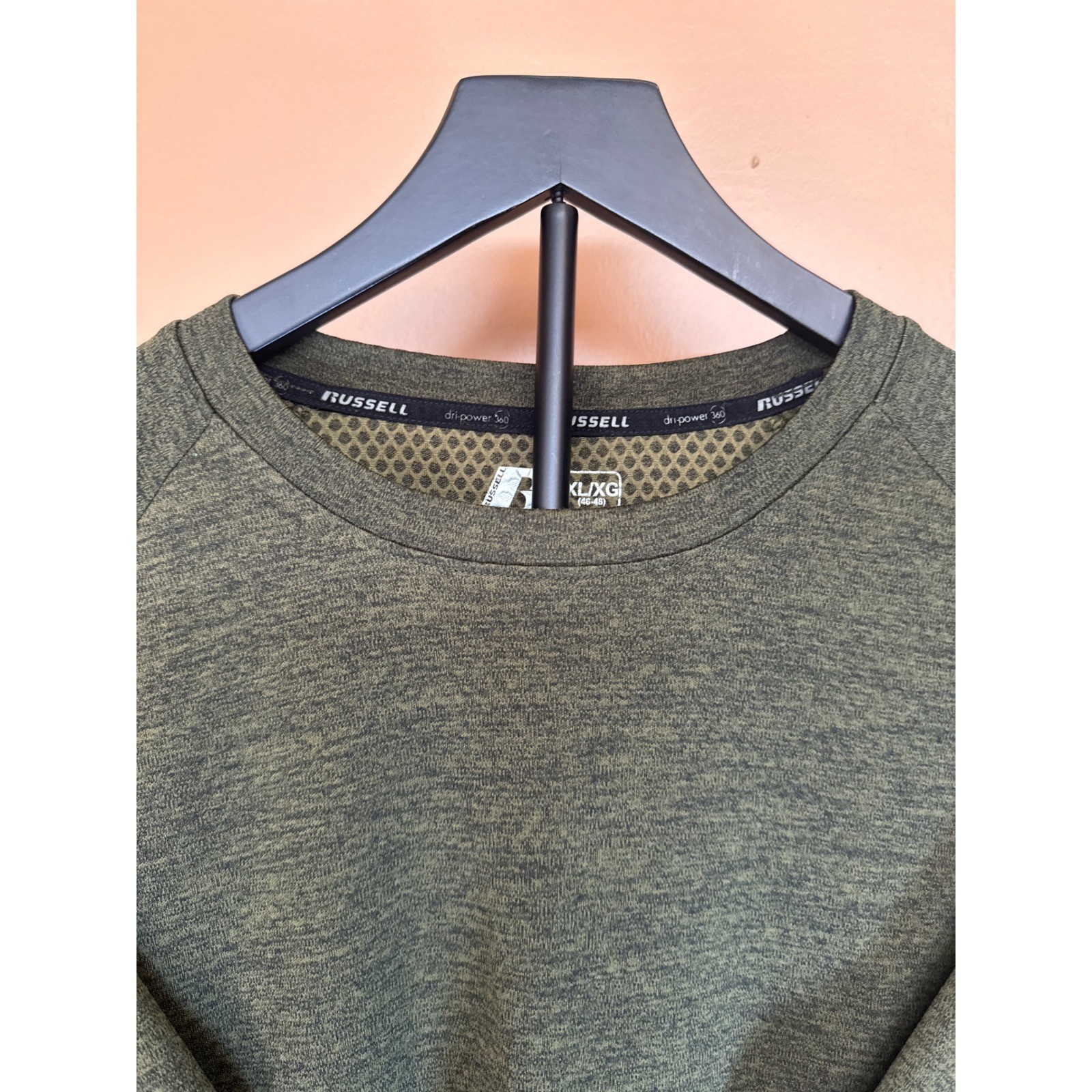 Russell Athletic Mens Training Fit Dri-Power 360 Long Sleeve Shirt Olive Green gallery