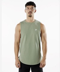 Alphalete Men’s Dynasty Cutoff – Sage , Size Medium