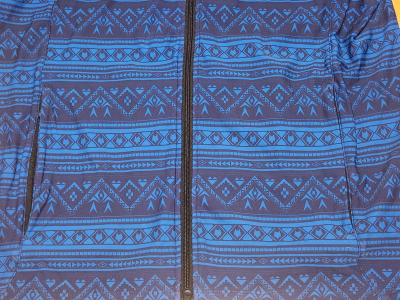 Men's Greyson Full Zip Jacket Sweater Golf Wolf Aztec Blue Performance Size XL gallery