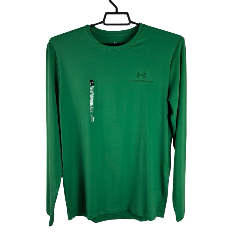 Under Armour Rush Men's S Lightweight Activewear LS Tee T-Shirt Green 1036 gallery