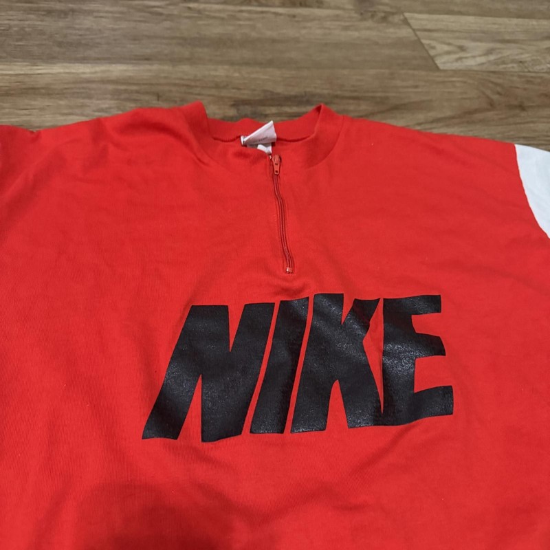 Vintage 80s 90s Nike Cycling Biking 1/4 Zip Shirt Pockets gallery