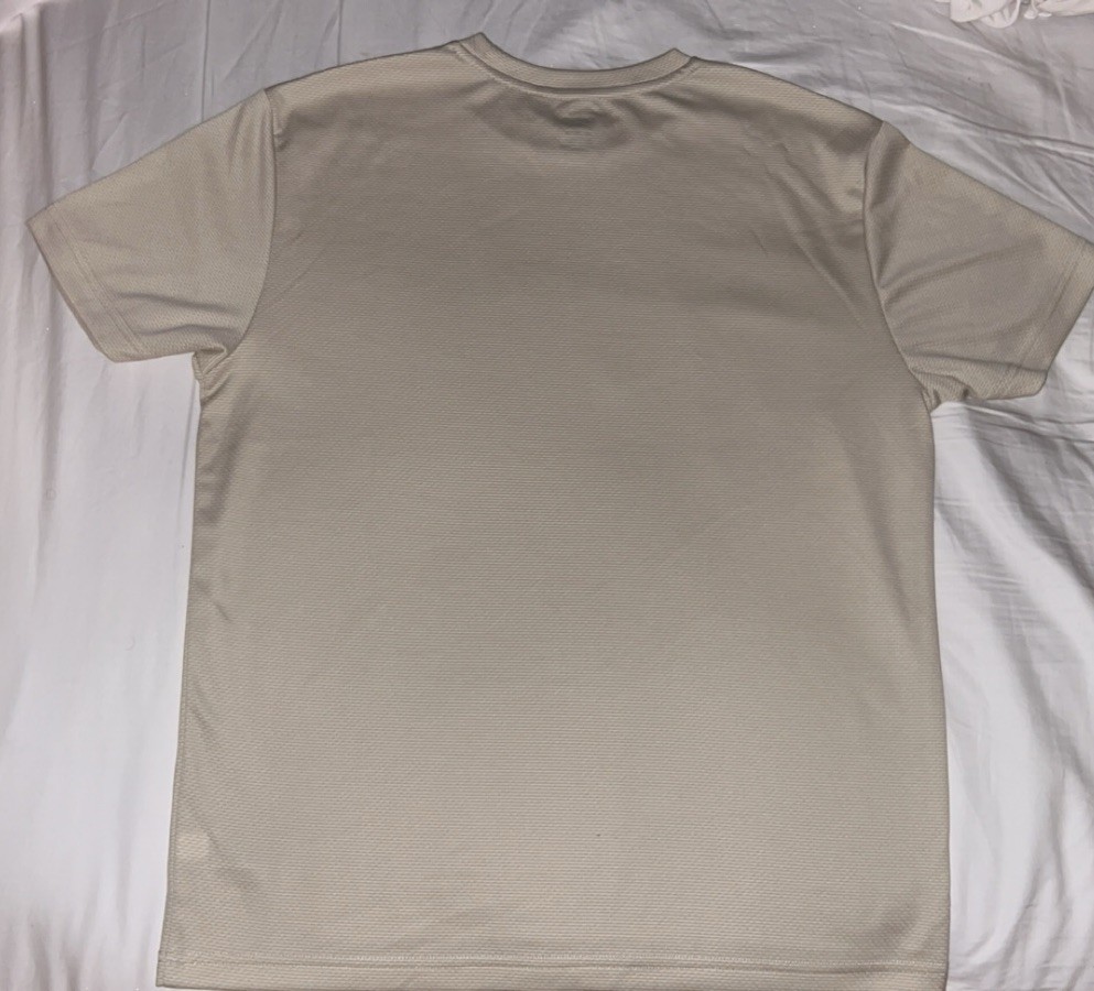 Reebok Men Medium M Performance Mesh T Shirt Beige Tan Gym Training Speedwick gallery