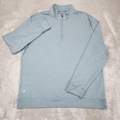 MICHEL ROUEN Pullover Mens XL Blue 1/4 Zip Mock Neck Performance Golf