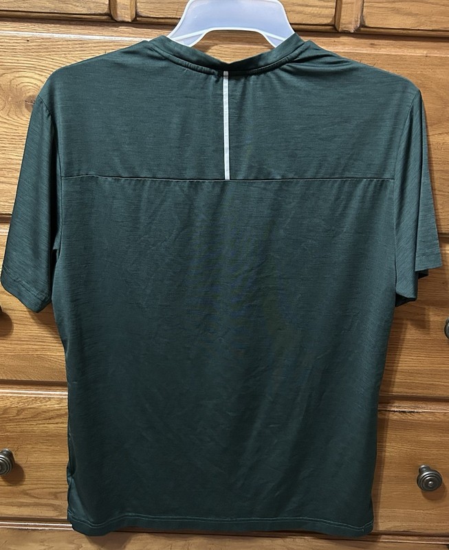 Reebok Mens Performance T Shirt Size M Green Space Dye Short Sleeve Gym Top Read gallery