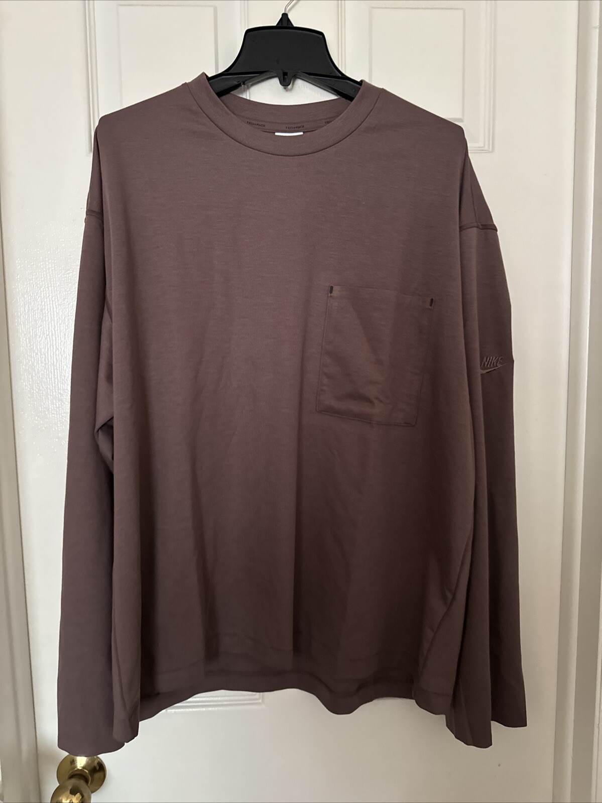 Nike Men’s Large Sportswear Dri-FIT Tech Pack Long-Sleeve Top Plum FB7819-291 gallery
