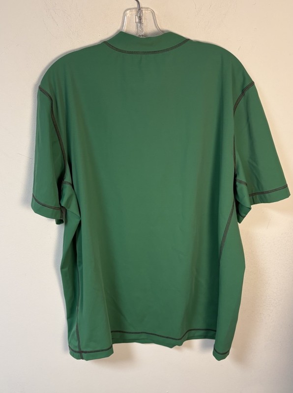 Lands End Mens 1/4 Zip Athletic Shirt Emerald Green XL (46-48) gallery