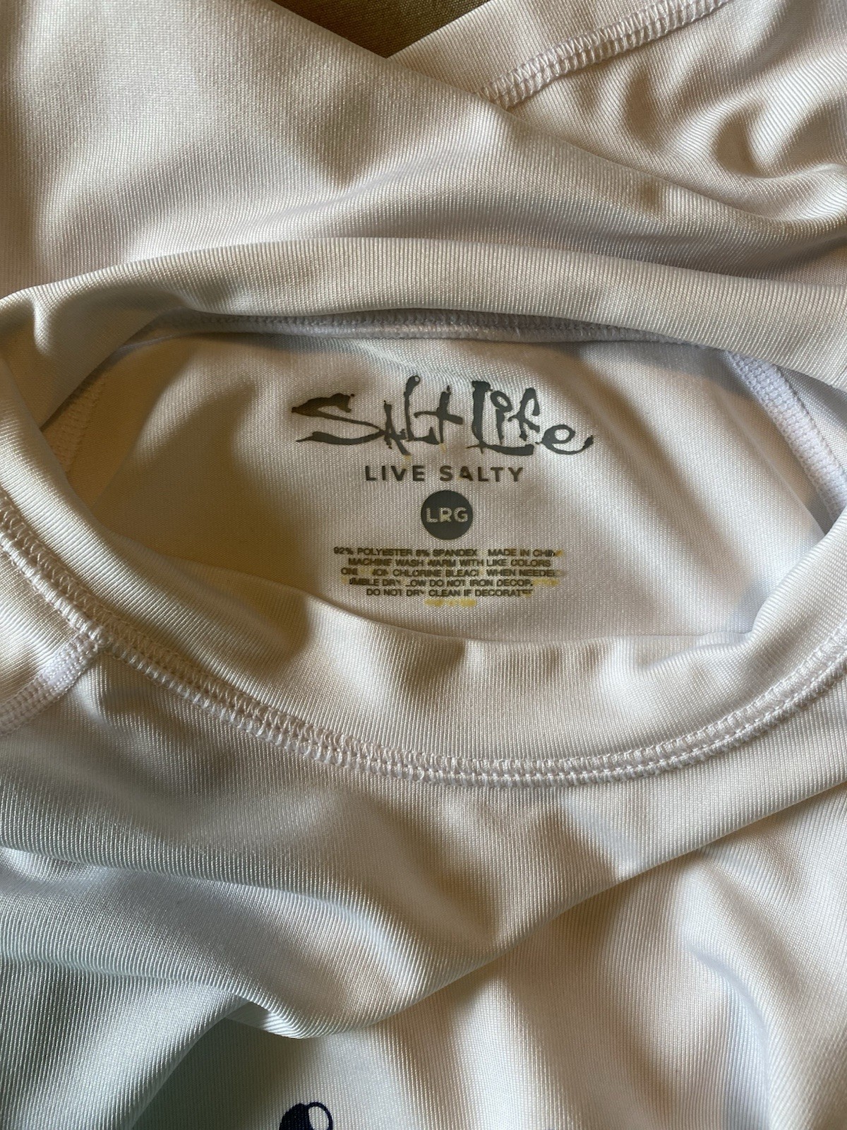 Salt Life SLX Men's Moisture Wicking Poly/Spandex Crew Neck Tee White Size L gallery