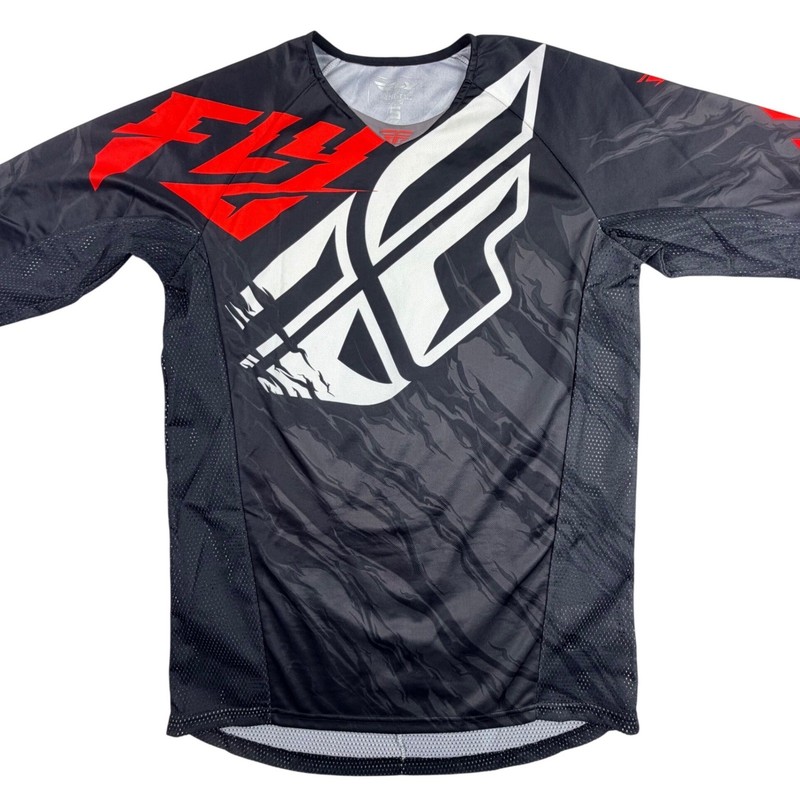 Fly Racing Kinetic Relapse Motocross Jersey Men Small Black Red Moto Bike MX gallery