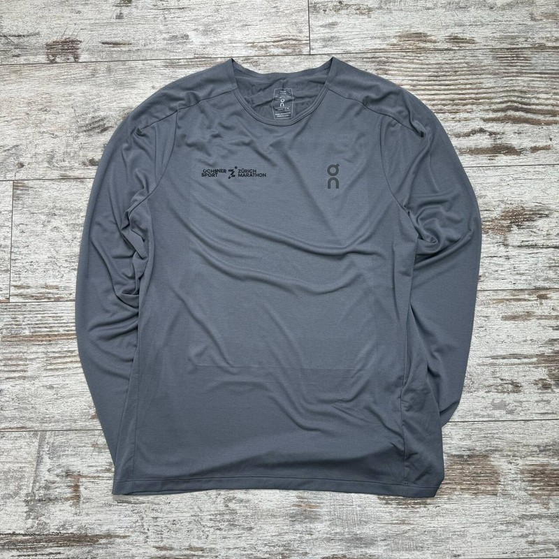 ON Cloud Running Long Sleeve Running Starter T Shirt Tee Grey Mens Size M gallery
