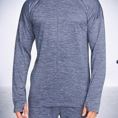 Nike YOGA Dri-Fit Long Sleeve Mens XL Thunder Blue Knit Stretch $85 FB7775-437