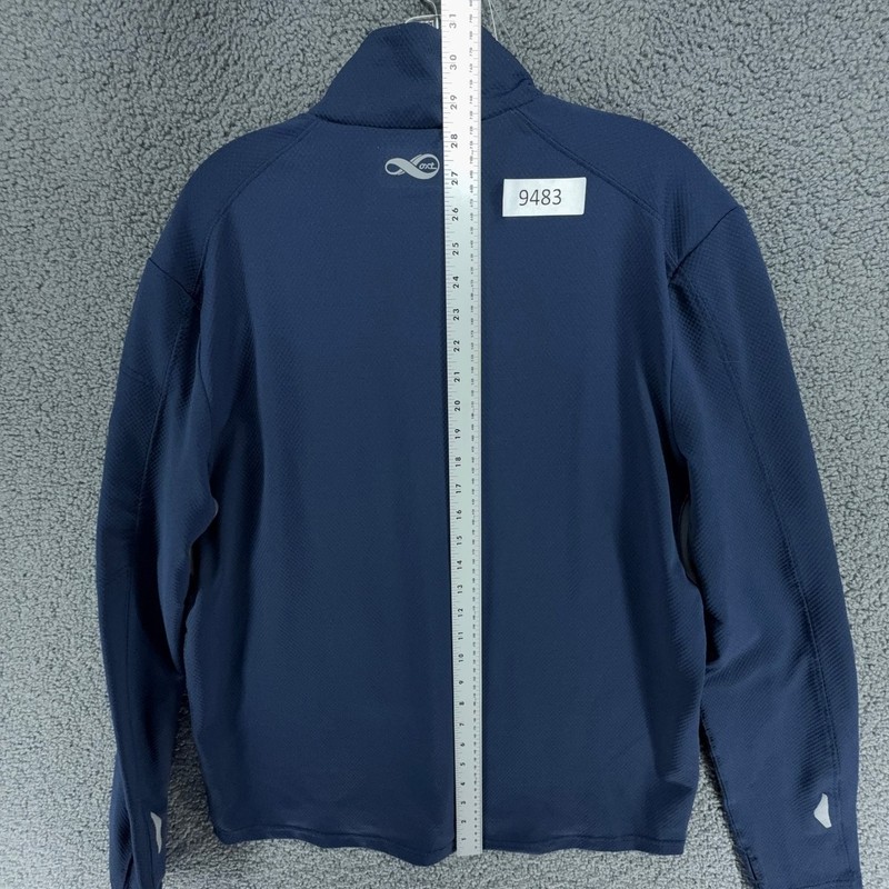 REI Quarter Zip Mens L Blue Technical Pullover Hiking Outdoor Stretch Athletic gallery