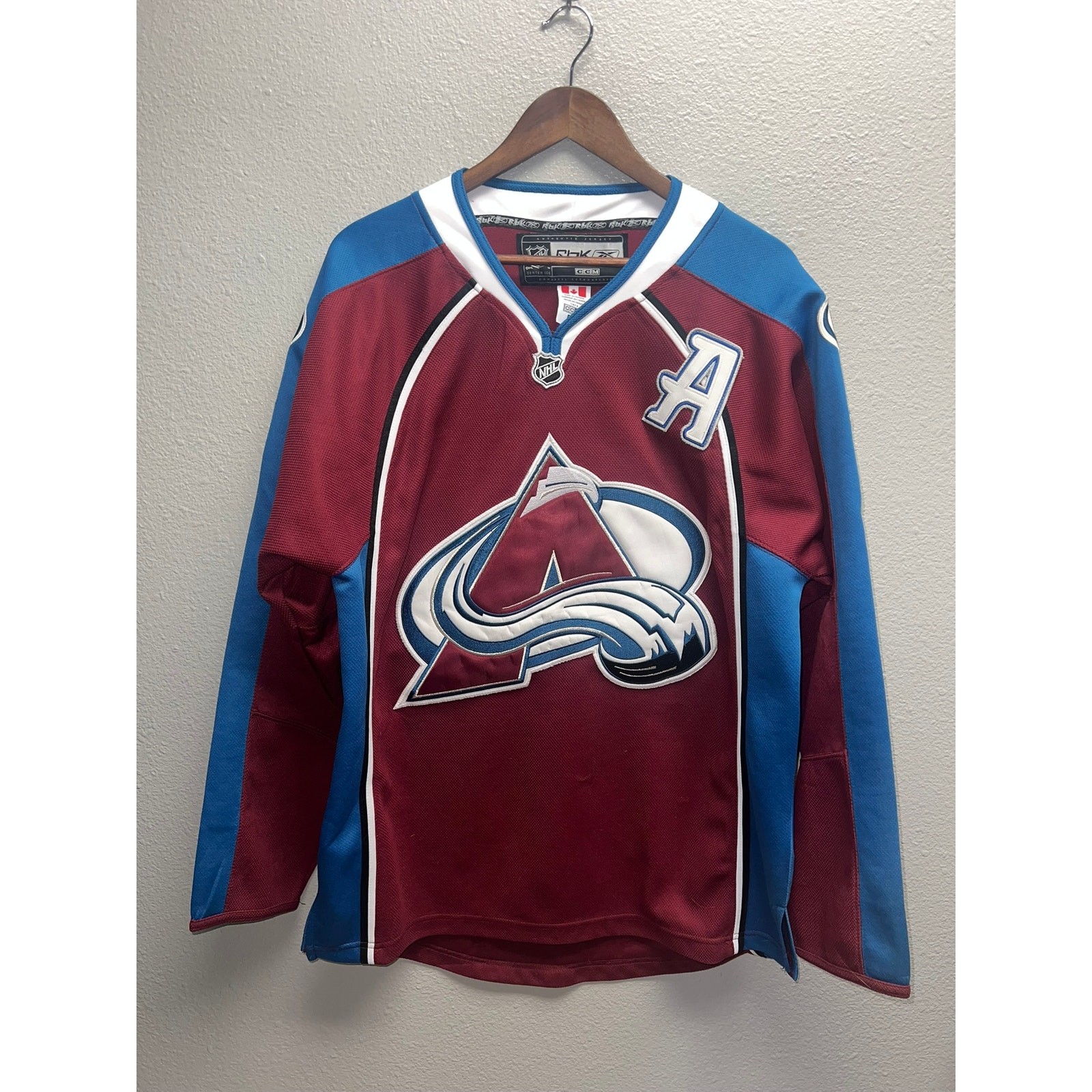 Vintage Colorado Avalanche Jersey Milan Hejduk NHL Hockey Footprint 50 VTG Large gallery