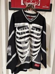 Supreme bones hockey jersey medium black soccer football baseball