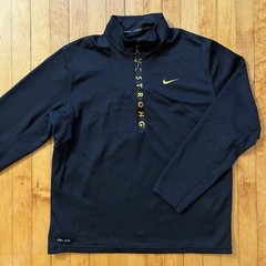 Nike Livestrong Half Zip Pullover Sweater Men’s XL Black Dri-Fit Performance