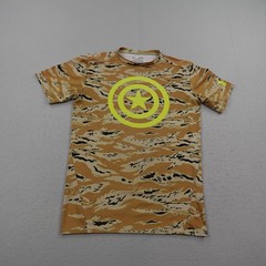 Under Armour Captain America Shirt Men XL Brown Camo Marvel Compression HeatGear