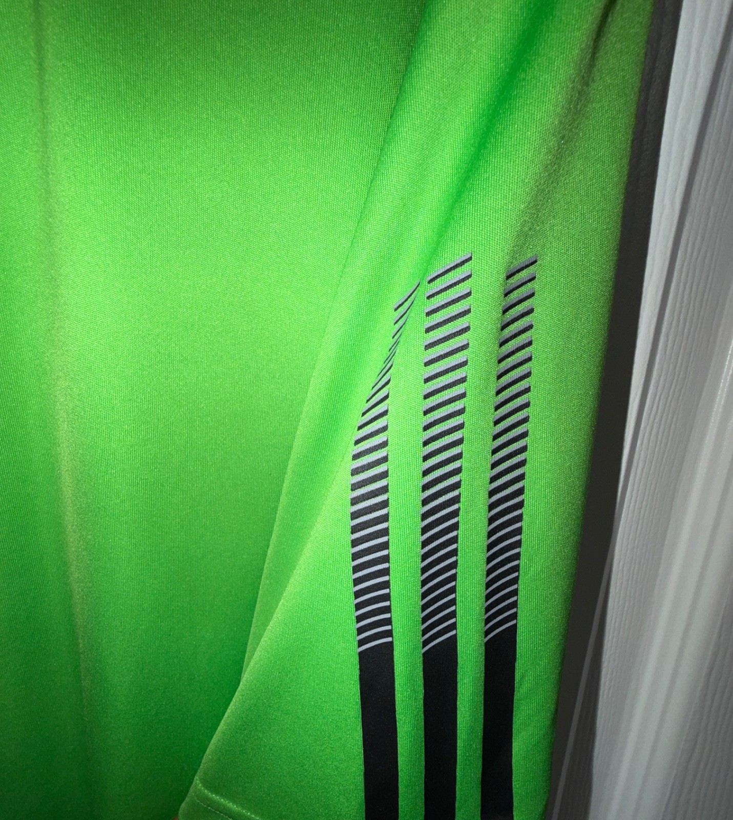 Adidas Lime Green and Black XL Men's Short Sleeve Shirt (8) gallery