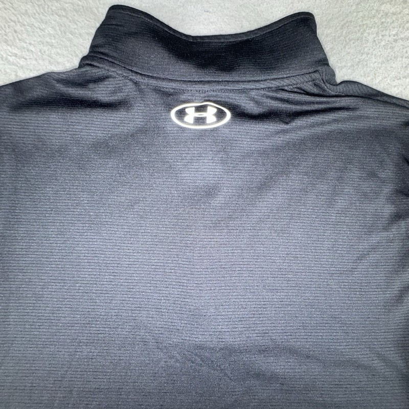 Under Armour Run 1/4 Zip Pullover Jacket Black Mens Medium Fitted Running gallery