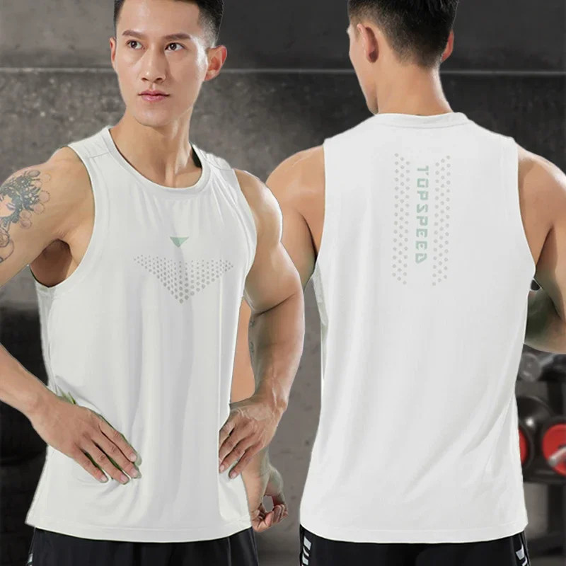 Man Runner Vest Training Bodybuilding Men Sleeveless T-shirts Fitness Clothes Ma gallery