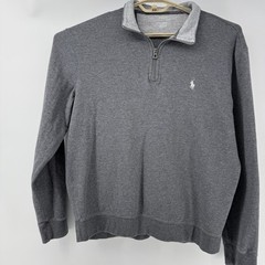 Polo Ralph Lauren 1/4 Zip Pullover Fleece Performance Men’s L Pony Logo Gray