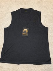 Brahma Men’s XL Black Relaxed Fit Moisture Wicking Crew Neck Tank Top