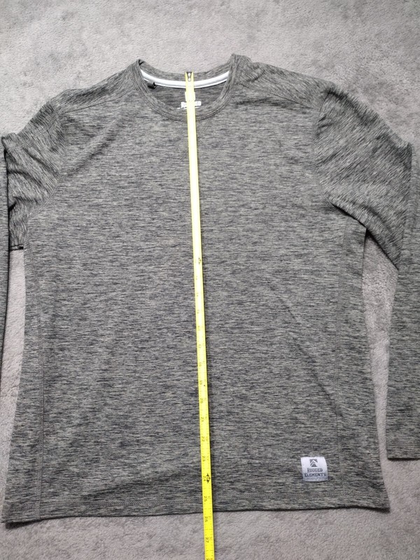 Rugged Elements Shirt Mens Small Long Sleeve Gray Heather Active Quick Dry gallery