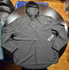 LEG3ND Men’s Hoodie Performance Full Zip Windbreaker Gunite Gray # M5574 Sz XL