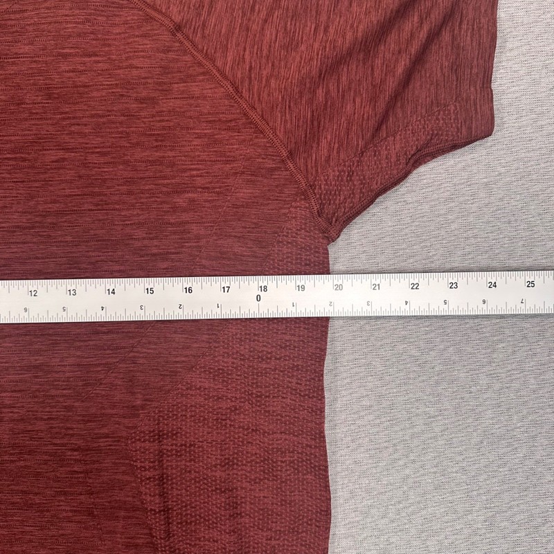 Alphalete Gym Shirt Mens Large Maroon Performance Short Sleeve Training Workout gallery