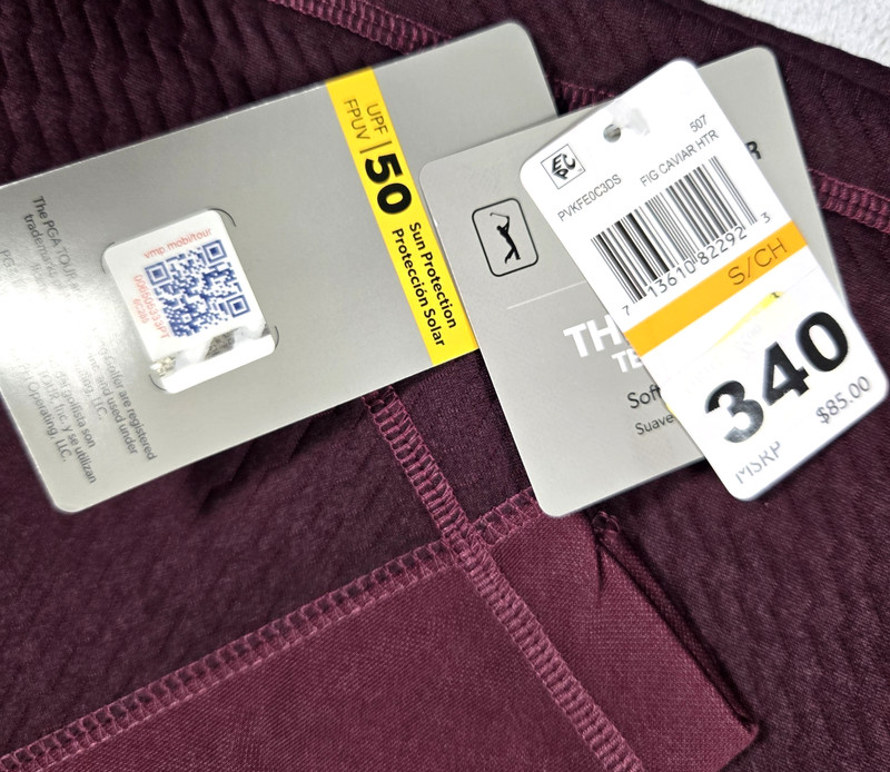 PGA Tour Men's Small Golf Thermal Stretch Burgundy 1/4 Zip Pullover Jacket New gallery