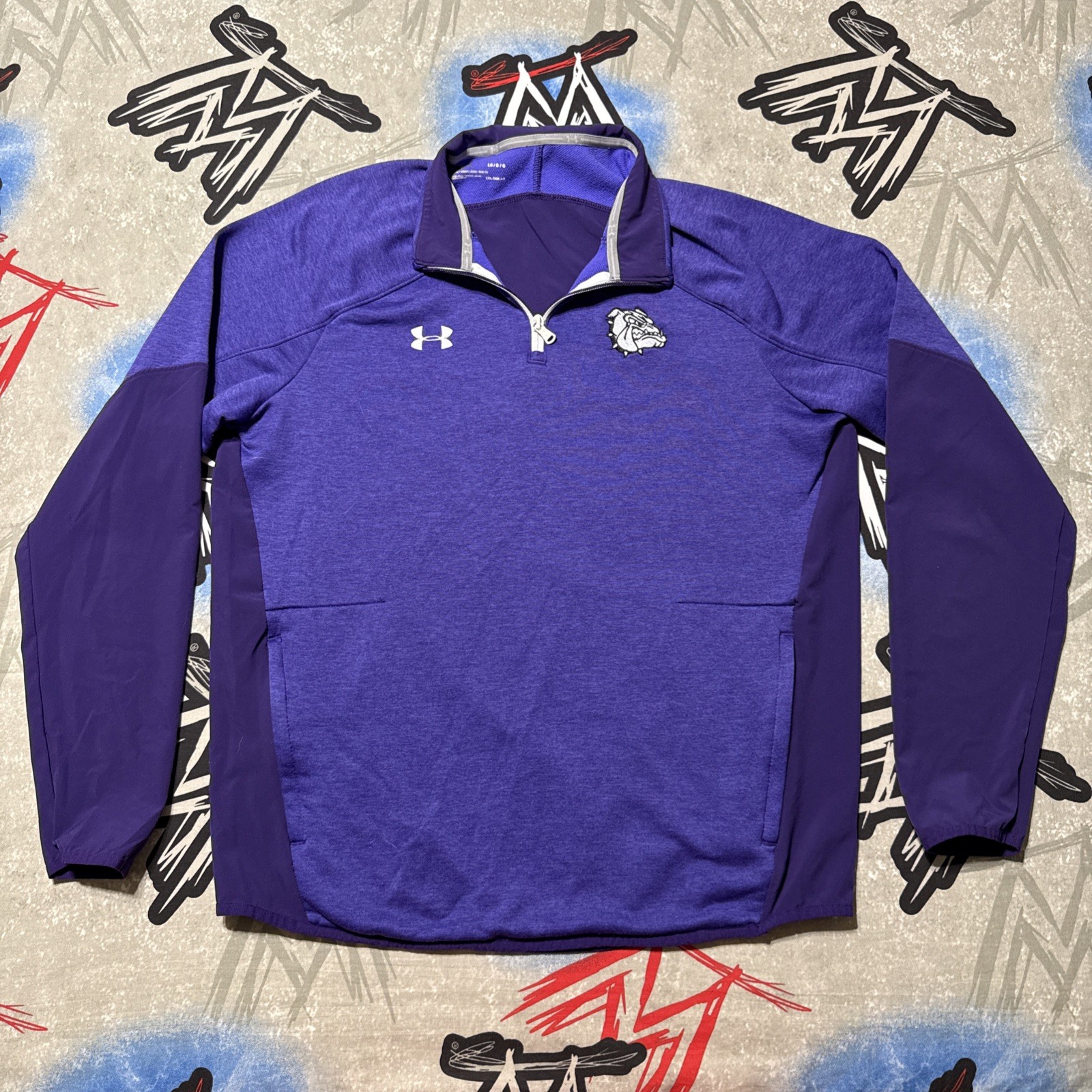 Under Armour Qualifier Hybrid ¼ Zip Men's L Pullover Bulldogs gallery