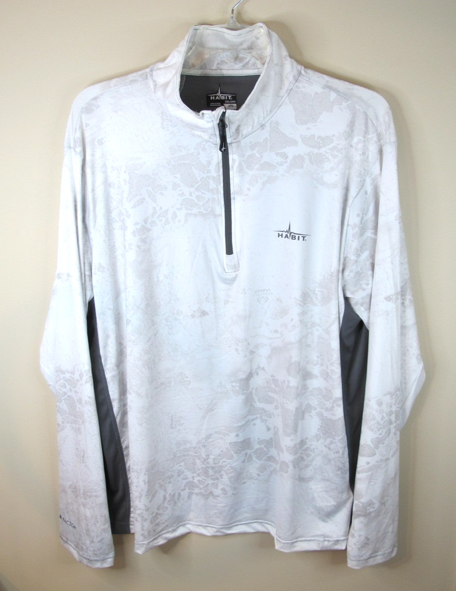 Habit Solar Factor 1/4 Zip Pullover UPF Fishing Performance Shirt Men's 2XL gallery