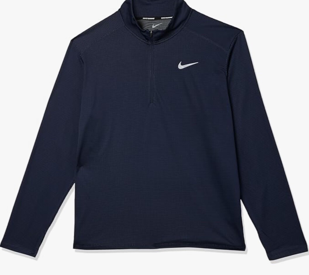 Nike Pacer 1/2 Zip Running Long Sleeve Top Soft Knit Obsidian Training Mens 3XL gallery
